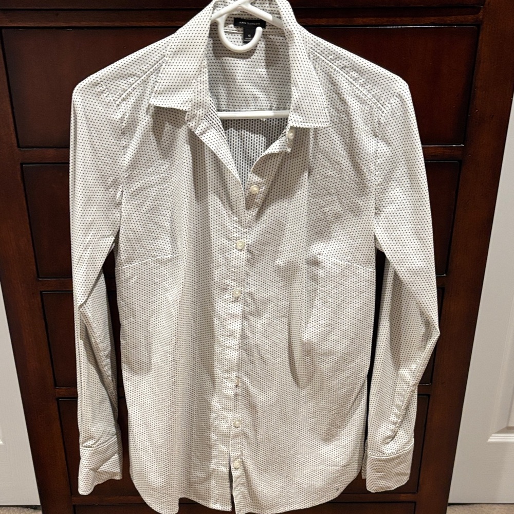 Ann Taylor White Button Down Shirt